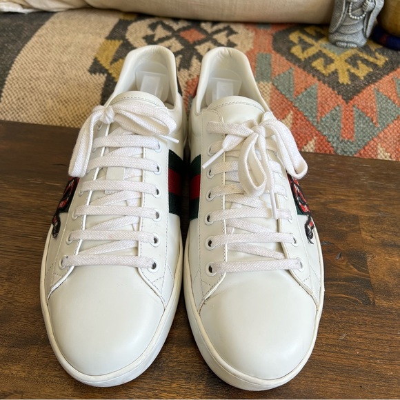 GUCCI Ace Kingsnake Embroidered Mens Sneakers 9 (US9.5) - Picture 4 of 16